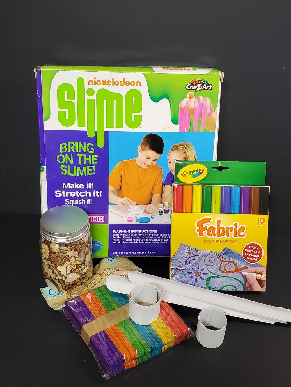 Scented Slime Kit & DIY Sensory Craft Bundle with Fabric Markers & More